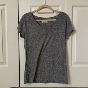 Hollister grey v-neck top